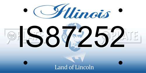 IS87252 Illinois License Plate
