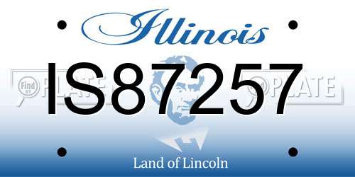 IS87257 Illinois License Plate