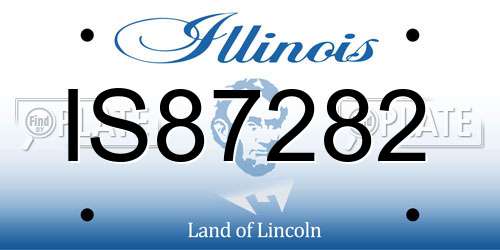 IS87282 Illinois License Plate