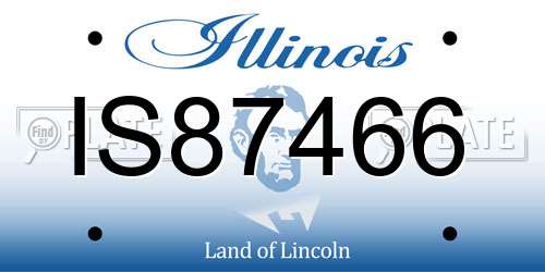 IS87466 Illinois License Plate