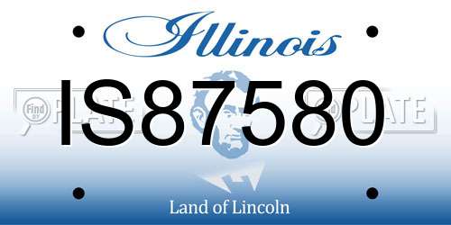 IS87580 Illinois License Plate