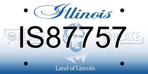 IS87757 Illinois License Plate