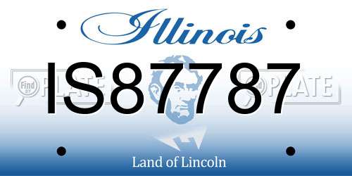 IS87787 Illinois License Plate