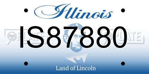 IS87880 Illinois License Plate
