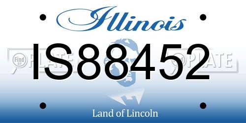 IS88452 Illinois License Plate