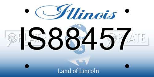IS88457 Illinois License Plate