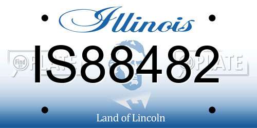 IS88482 Illinois License Plate