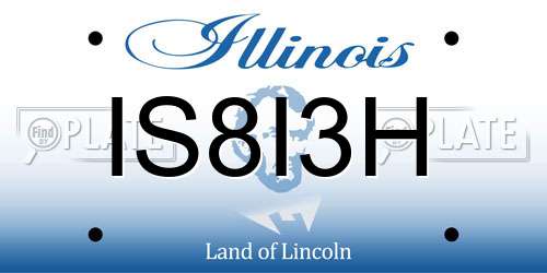 IS8I3H Illinois License Plate