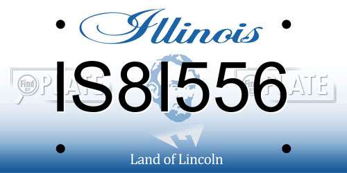 IS8I556 Illinois License Plate