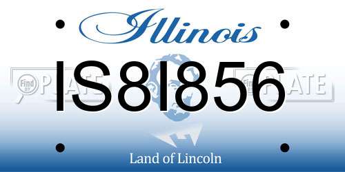 IS8I856 Illinois License Plate