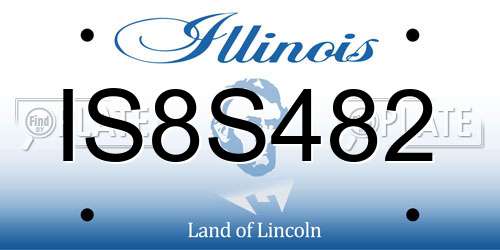 IS8S482 Illinois License Plate