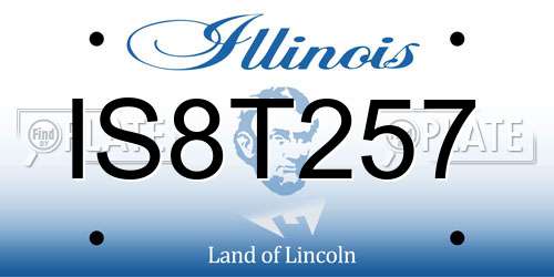 IS8T257 Illinois License Plate