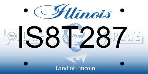 IS8T287 Illinois License Plate