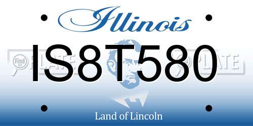 IS8T580 Illinois License Plate