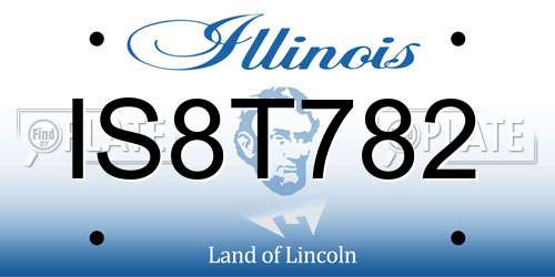 IS8T782 Illinois License Plate