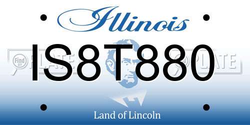 IS8T880 Illinois License Plate