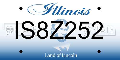 IS8Z252 Illinois License Plate