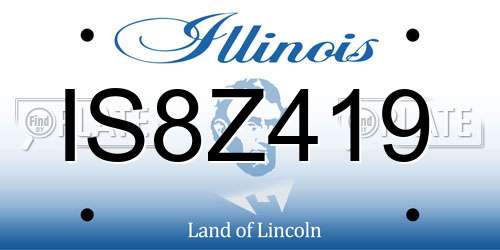 IS8Z419 Illinois License Plate