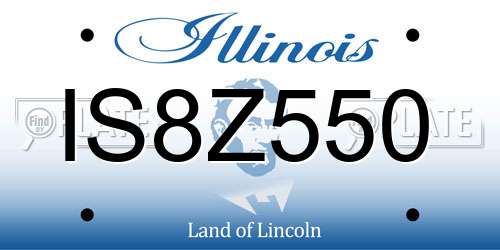 IS8Z550 Illinois License Plate