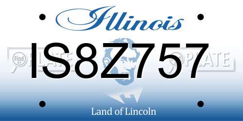 IS8Z757 Illinois License Plate
