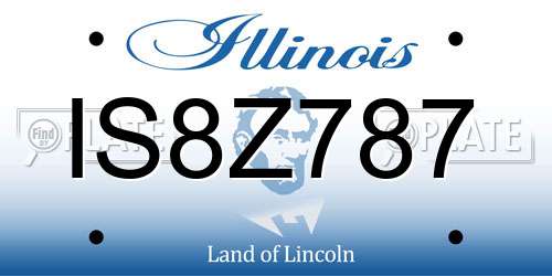 IS8Z787 Illinois License Plate