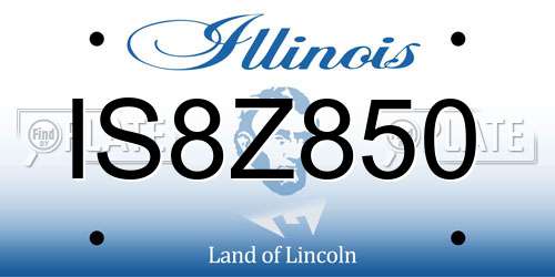 IS8Z850 Illinois License Plate