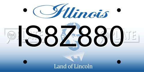 IS8Z880 Illinois License Plate