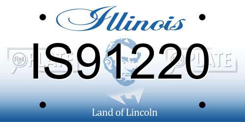 IS91220 Illinois License Plate