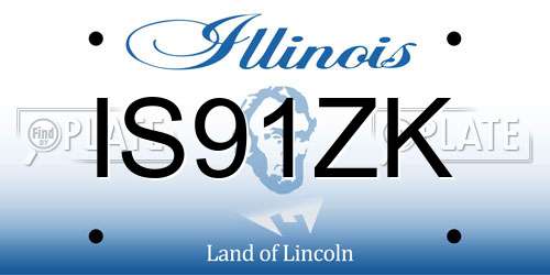 IS91ZK Illinois License Plate