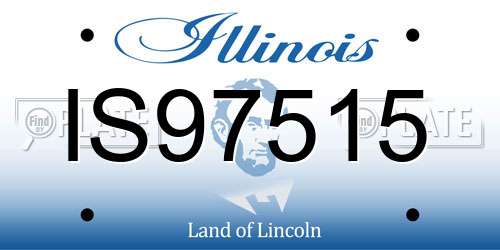 IS97515 Illinois License Plate