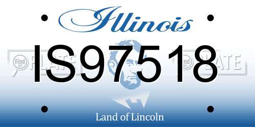 IS97518 Illinois License Plate