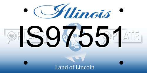 IS97551 Illinois License Plate