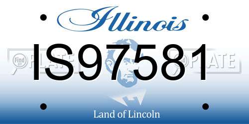 IS97581 Illinois License Plate