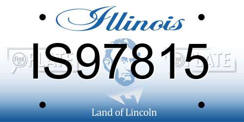 IS97815 Illinois License Plate
