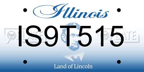 IS9T515 Illinois License Plate