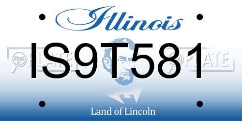 IS9T581 Illinois License Plate