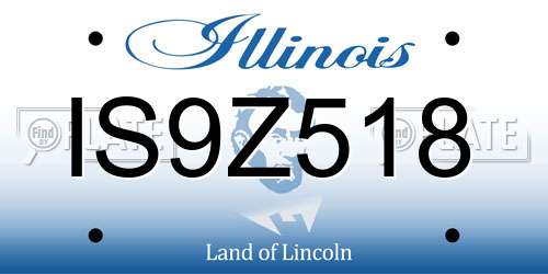 IS9Z518 Illinois License Plate