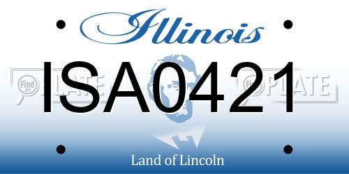 ISA0421 Illinois License Plate