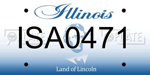 ISA0471 Illinois License Plate