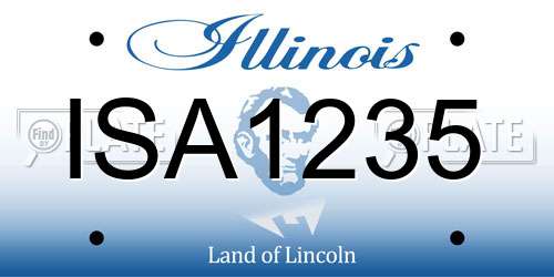 ISA1235 Illinois License Plate