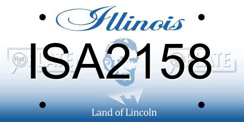 ISA2158 Illinois License Plate
