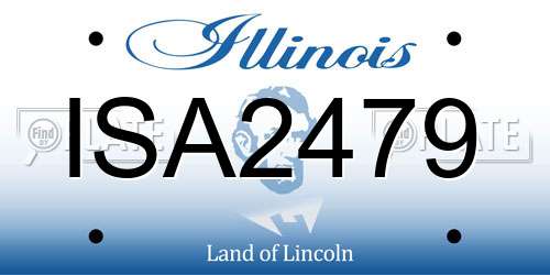 ISA2479 Illinois License Plate
