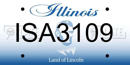 ISA3109 Illinois License Plate