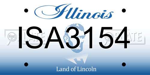 ISA3154 Illinois License Plate