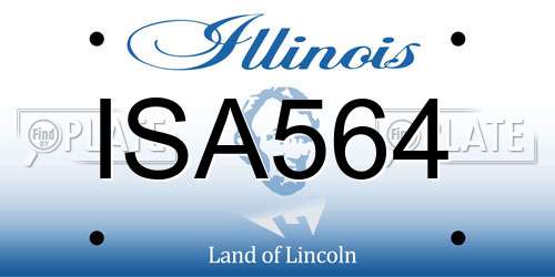 ISA564 Illinois License Plate
