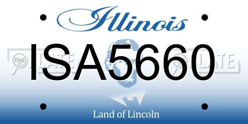 ISA5660 Illinois License Plate