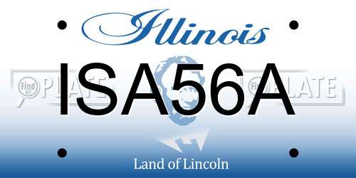 ISA56A Illinois License Plate