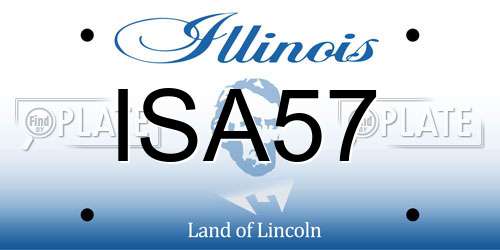 ISA57 Illinois License Plate