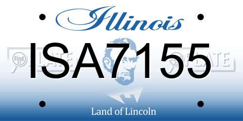 ISA7155 Illinois License Plate
