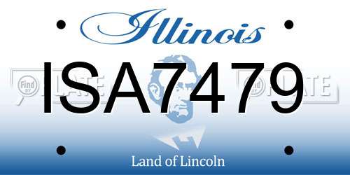 ISA7479 Illinois License Plate